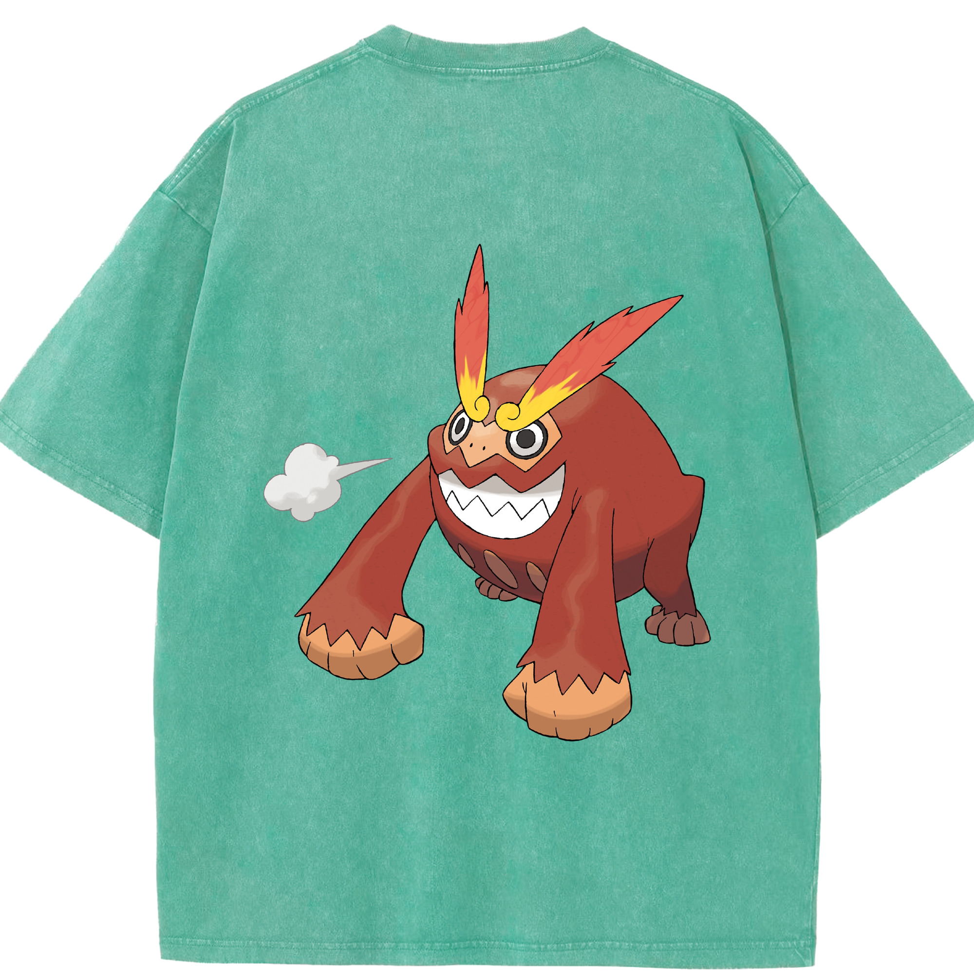 （画像用） ポケットモンスター Pokémon 綿100% ヴィンテージ風 半袖Tシャツ（背面プリント）